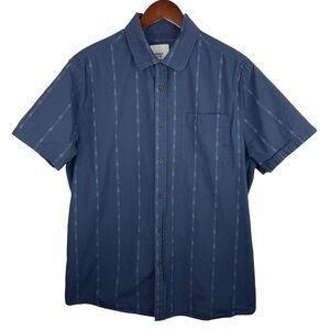 Katin | Navy Blue Print Button Short Sleeve Shirt